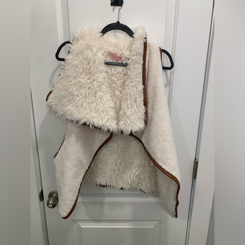 Pink Lily Fur Lines Vest